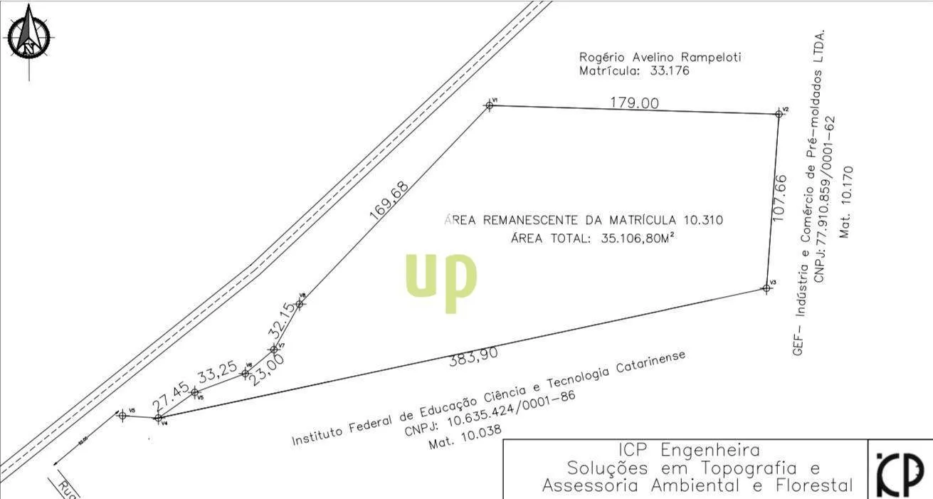 Terreno à venda, 35106m² na região do bairro Badenfurt, próximo à Marginal da BR-470, Blumenau