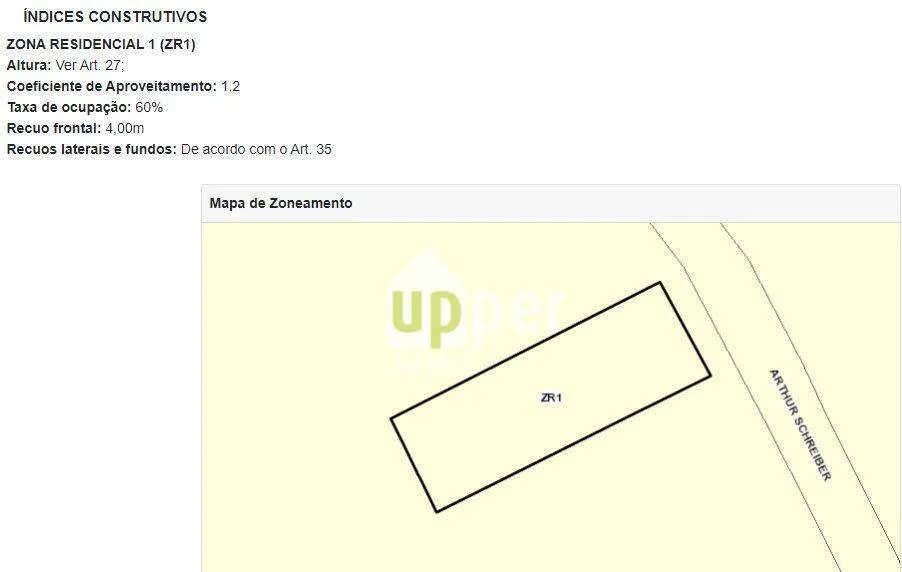 Terreno à venda, 564m² na região do bairro Velha, próximo à Rua dos Caçadores, Blumenau