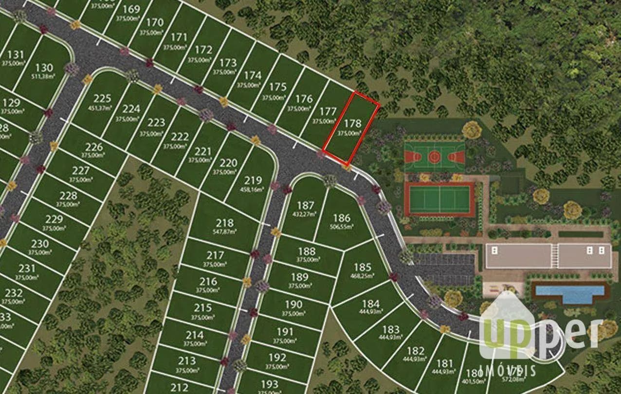 Terreno à venda, 375m² na região do bairro Ponta Aguda, próximo à Rua Silvano Cândido da Silva Sênior, Blumenau