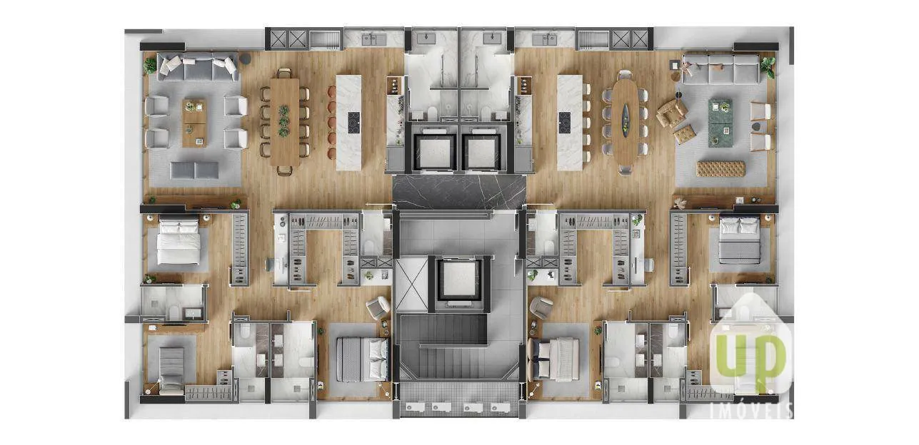 Apartamento à venda com 3 quartos, sendo 3 suítes, 3 vagas, 160m² na região do bairro Centro, próximo à Rua 7 de Setembro, Blumenau